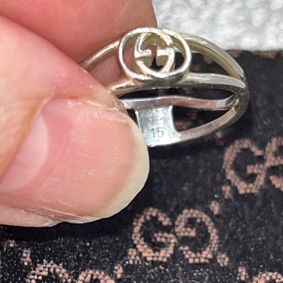 🎁GUCCI INTERLOCKING GG RING size:5.5/6🎁 - Picture 4 of 13
